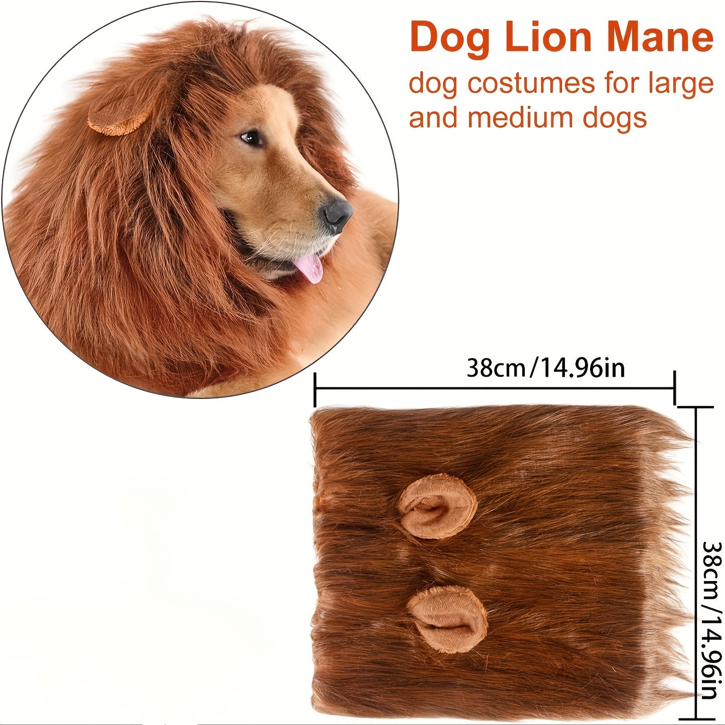 Halloween Royal Lion Mane Dog Costume