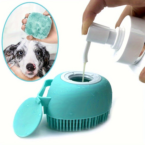 Pet Shampoo Brush with Storage