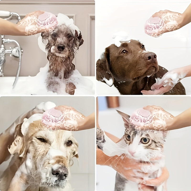 Pet Shampoo Brush with Storage